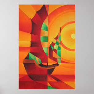 Affiche Joncs Cubistes Sur La Mer Rouge