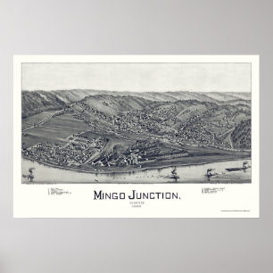 Affiche Jonction de Mingo, carte panoramique de l'OH -