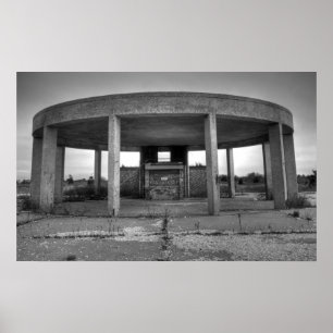 Affiche Jones Beach Gazebo (noir et blanc)