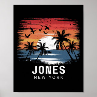 Affiche Jones Beach New York Surfing Surfer _2 
