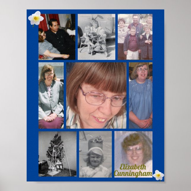 Affiche Jonquille blanche Mémoire aimante 9 Photo Mémorial (Devant)