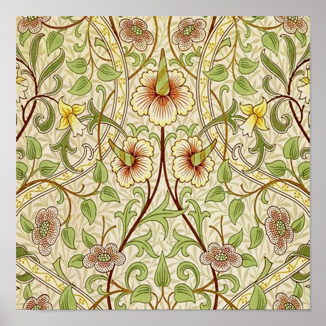 Affiche Jonquille Classique Fleur de William Morris (Devant)