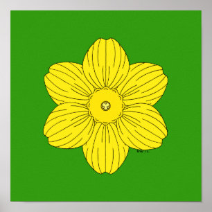 Affiche Jonquille héraldique