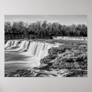 Affiche Joplin Grand Falls Aperçu Niveaux de gris