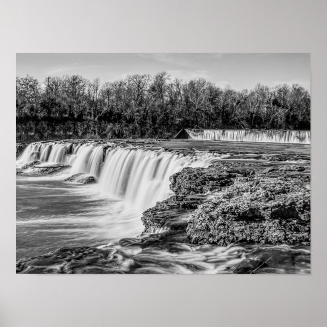 Affiche Joplin Grand Falls Aperçu Niveaux de gris (Devant)