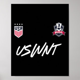 Affiche Jordyn Bugg 3 Navy Uswnt Sous Licence Officielle