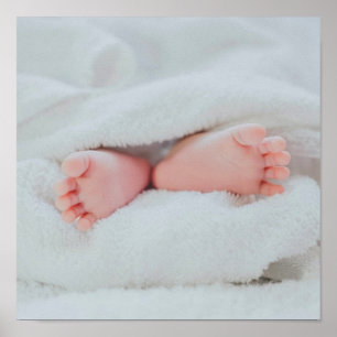 Affiche Jortes et pieds mignons pour bébé