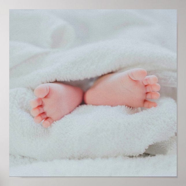 Affiche Jortes et pieds mignons pour bébé (Devant)