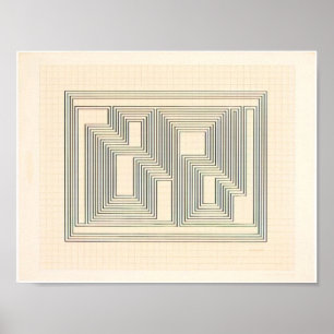 Affiche josef albers -   tectonique graphique 