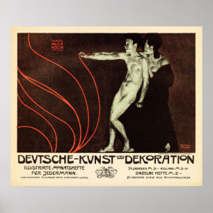 Affiche Josef Rudolf Witzel 1898 DEUTSCHE KUNST UND DEKORA