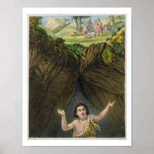 Affiche Joseph a moulé dans le puits par ses frères, d'un