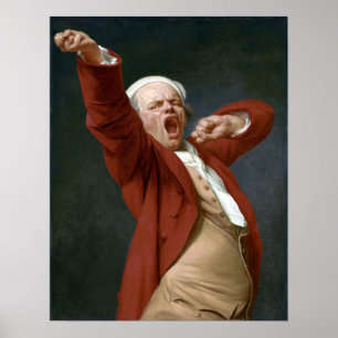 Affiche Joseph Ducreux Autoportrait, Yawning
