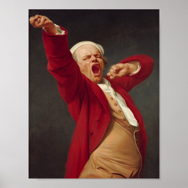 Affiche Joseph Ducreux Yawning Autoportrait (Devant)