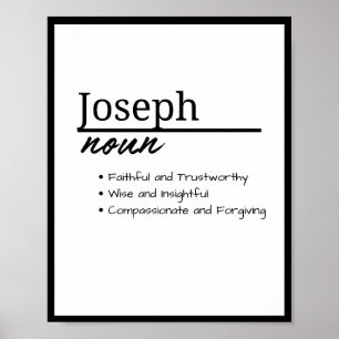 Affiche Joseph, Garçon Nom Personnalisé Définition