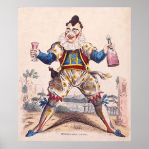 Affiche Joseph Grimaldi, Clown 1778-1837
