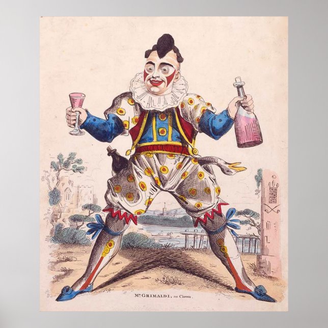 Affiche Joseph Grimaldi, Clown 1778-1837 (Devant)