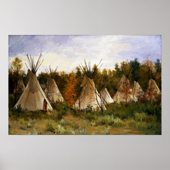 Affiche Joseph Henry Sharp Le Camp D'Été (Devant)