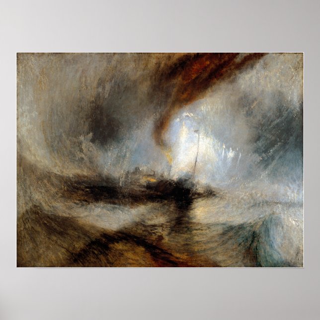 Affiche Joseph Mallord William Turner Tempête de neige (Devant)