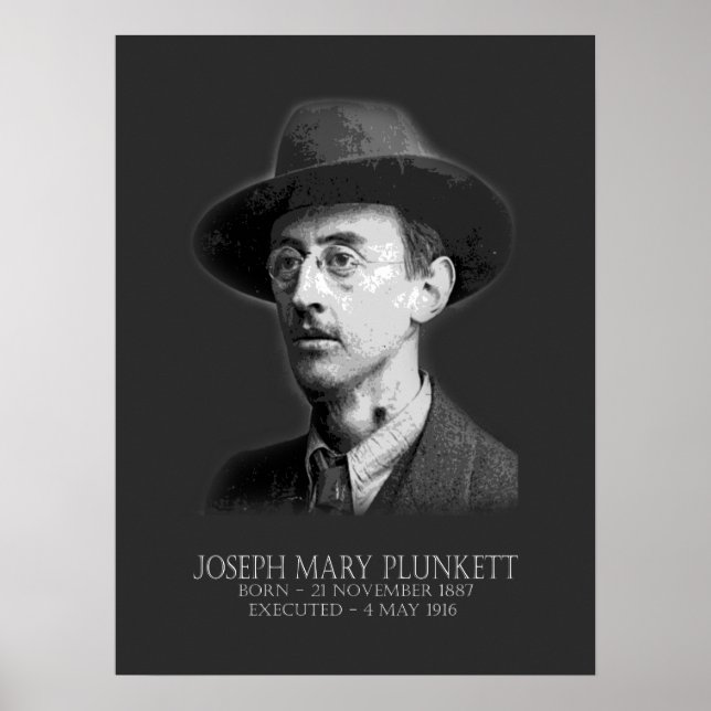 Affiche Joseph Mary Plunkett Pâques 1916 Républicain irlan (Devant)