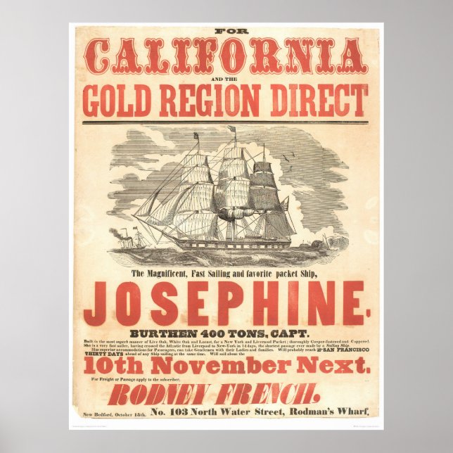 Affiche "Josephine" to California Advertisement (1280A) (Devant)