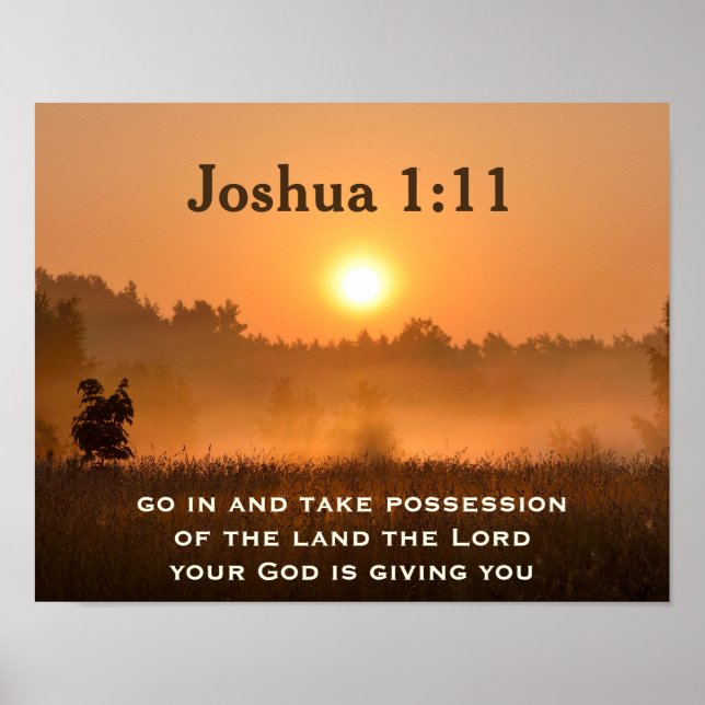 Affiche Joshua 1:11 Ecriture prendre possession du pays (Devant)