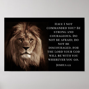 Affiche Joshua 1:9, Soyez fort et courageux