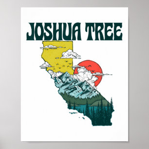 Affiche Joshua Tree Californie Extérieur Nature Et Montagn
