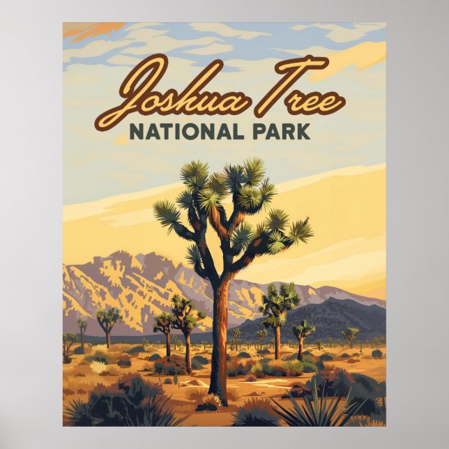 Affiche Joshua Tree National Park California Desert (Devant)