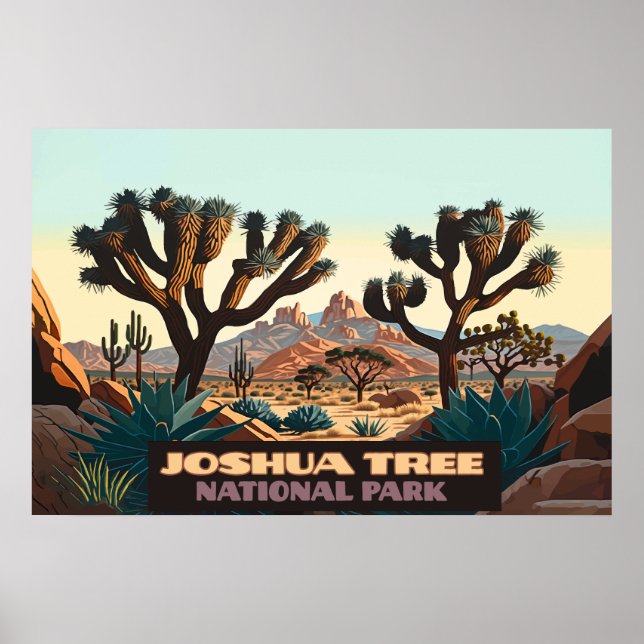 Affiche Joshua Tree National Park California Desert (Devant)