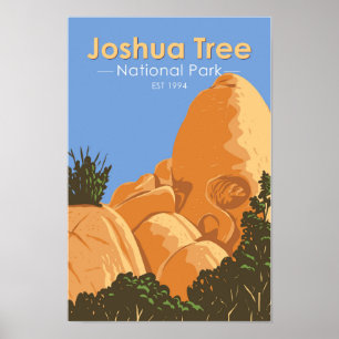Affiche Joshua Tree National Park Skull Rock California