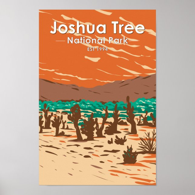 Affiche Joshua Tree National Park Turkey Flats Sand Dunes (Devant)