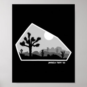 Affiche Joshua Tree Retro Boulder Sombre