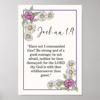 Affiche Joshua Verset Biblique WallArt