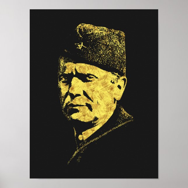 Affiche ‹ Josip Broz Tito ‹ Président de la Yougoslavie SF (Devant)