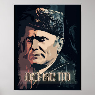 Affiche Josip Broz Tito, Président de la Yougoslavie SFRJ