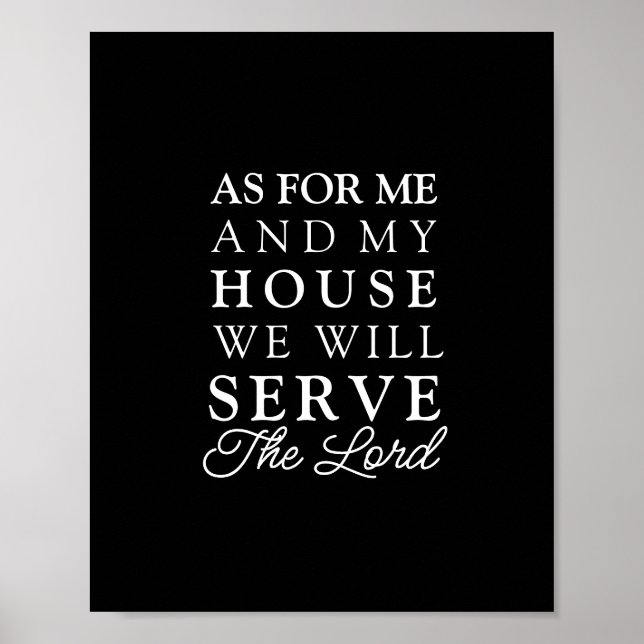 Affiche Josué 24:15 Pour moi et ma maison Écriture (Devant)