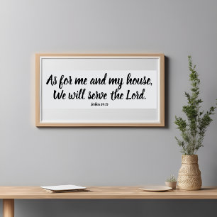 Affiche Josué 24:15 Quant à moi...Servir le Seigneur Écrit
