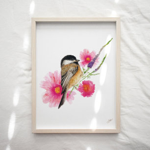 Affiche Jote Chickadee Bird Art Imprimer