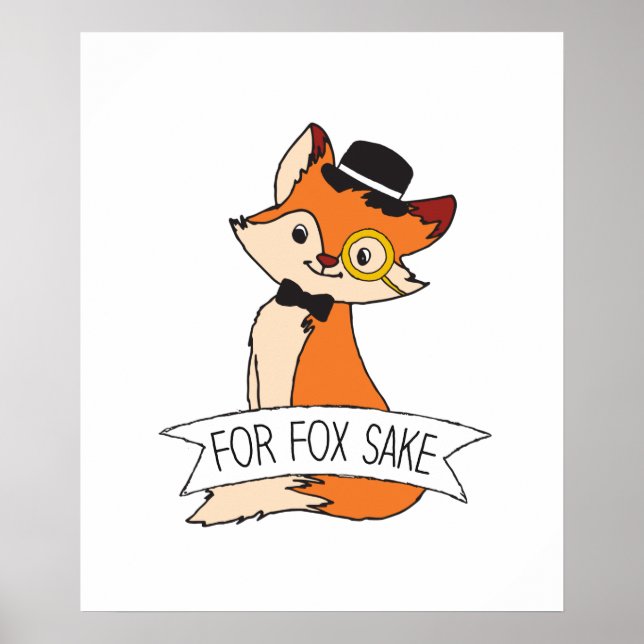 Affiche Jote Fox Clipart Oh Pour Fox Sake Epic Sarcastique (Devant)