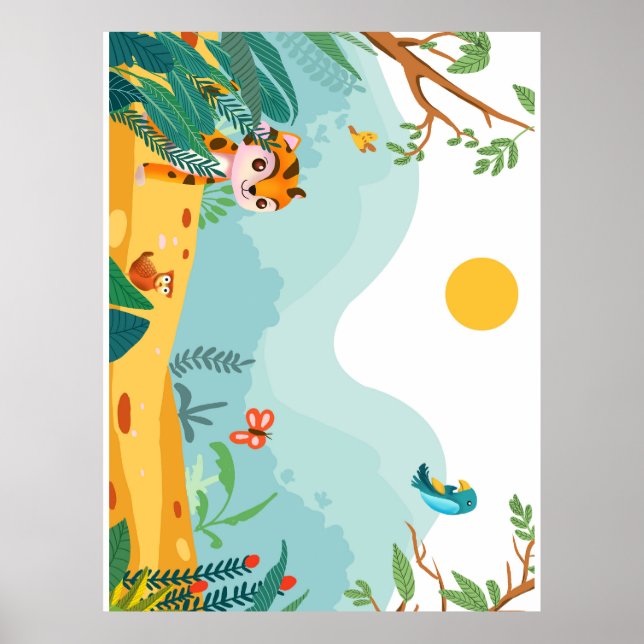 Affiche Jouant et descriptif, Jouant Jungle Cub numérique (Devant)