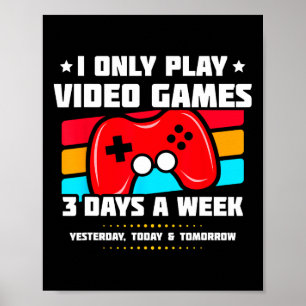 Affiche Jouer à des jeux vidéo - Jeux sur PC et console -