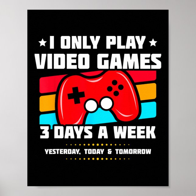 Affiche Jouer à des jeux vidéo - Jeux sur PC et console -  (Devant)