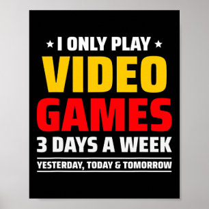 Affiche Jouer à des jeux vidéo - Jeux sur PC et console -