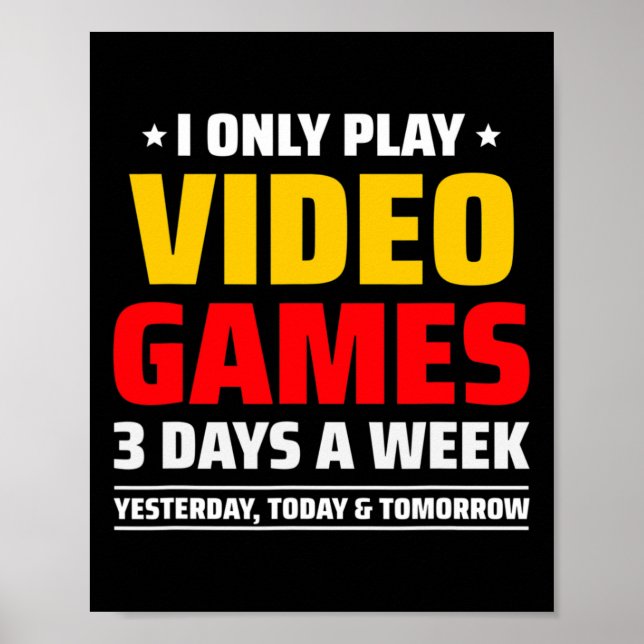 Affiche Jouer à des jeux vidéo - Jeux sur PC et console -  (Devant)