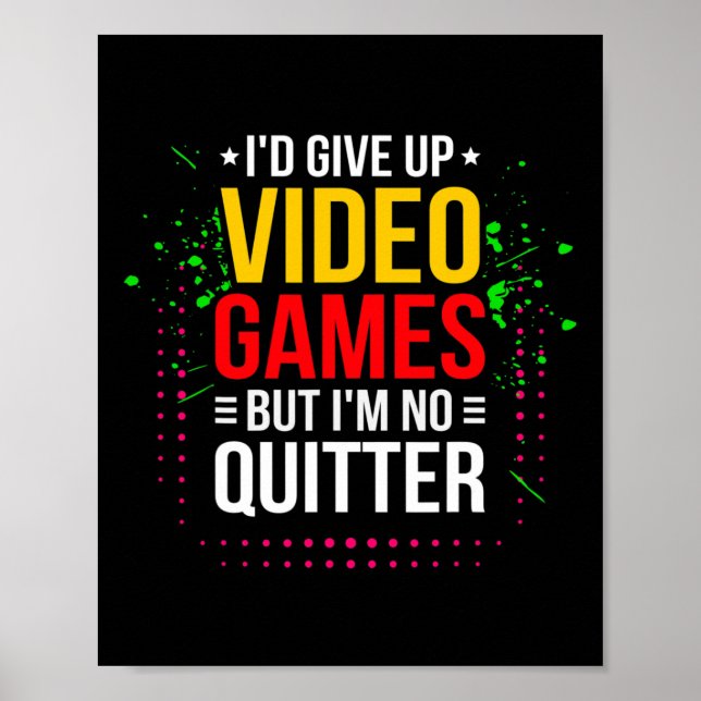 Affiche Jouer à des jeux vidéo - Mème de joueur de jeu vid (Devant)