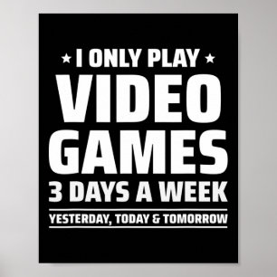 Affiche Jouer à des jeux vidéo - Mème de joueur de vidéo -