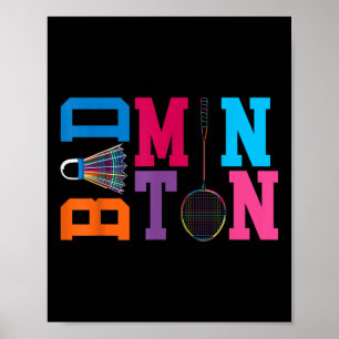 Affiche Jouer au badminton pour toujours Jeu Sports Badmin