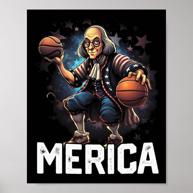 Affiche Jouer au basket-ball de Franklin (Devant)