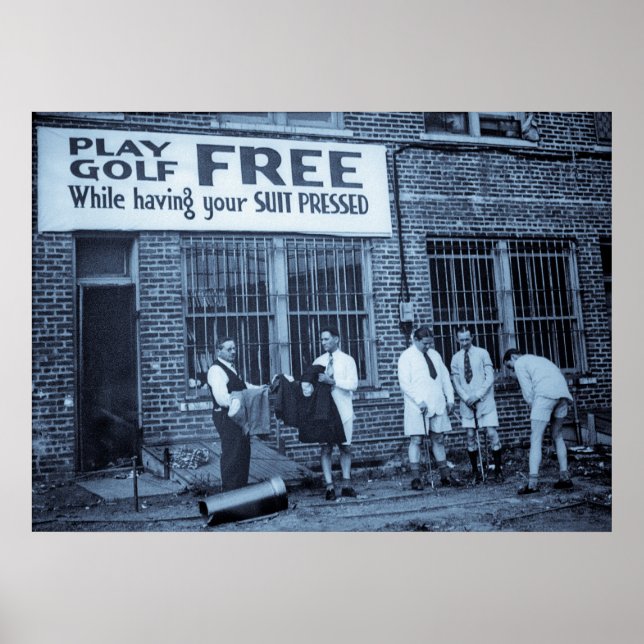 Affiche Jouer Au Golf Gratuitement (Tout En Ayant Votre Co (Devant)