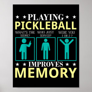 Affiche Jouer au pickleball améliore la mémoire, pickle dr